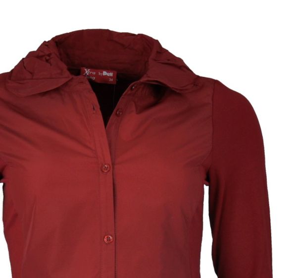 Bluse mit Raffkragen