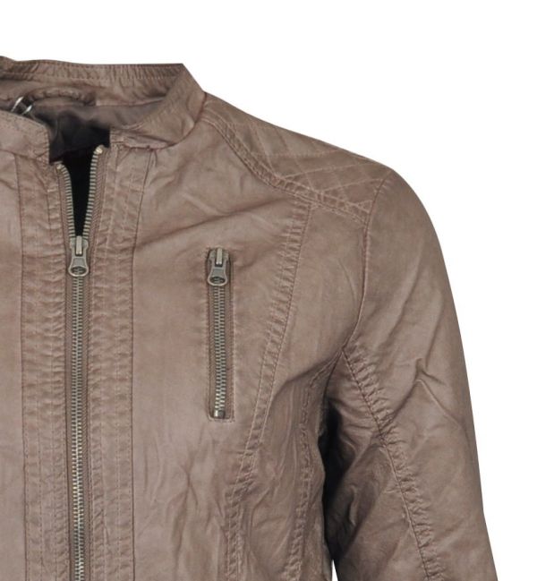 Lederimitat-Jacke