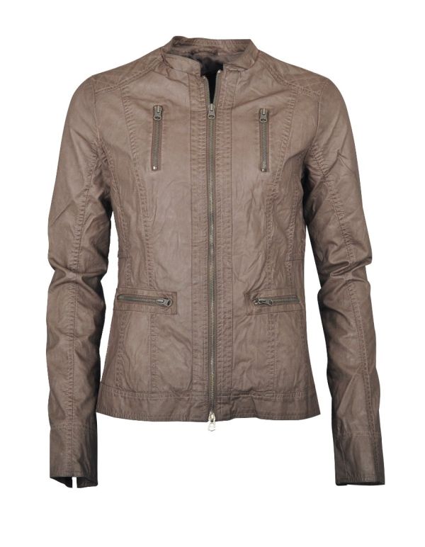 Lederimitat-Jacke