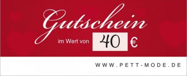 Pett-Gutschein 40€