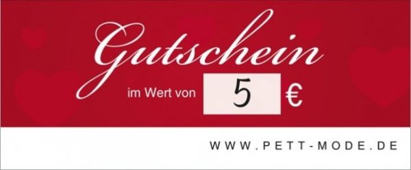 Pett-Gutschein 5€