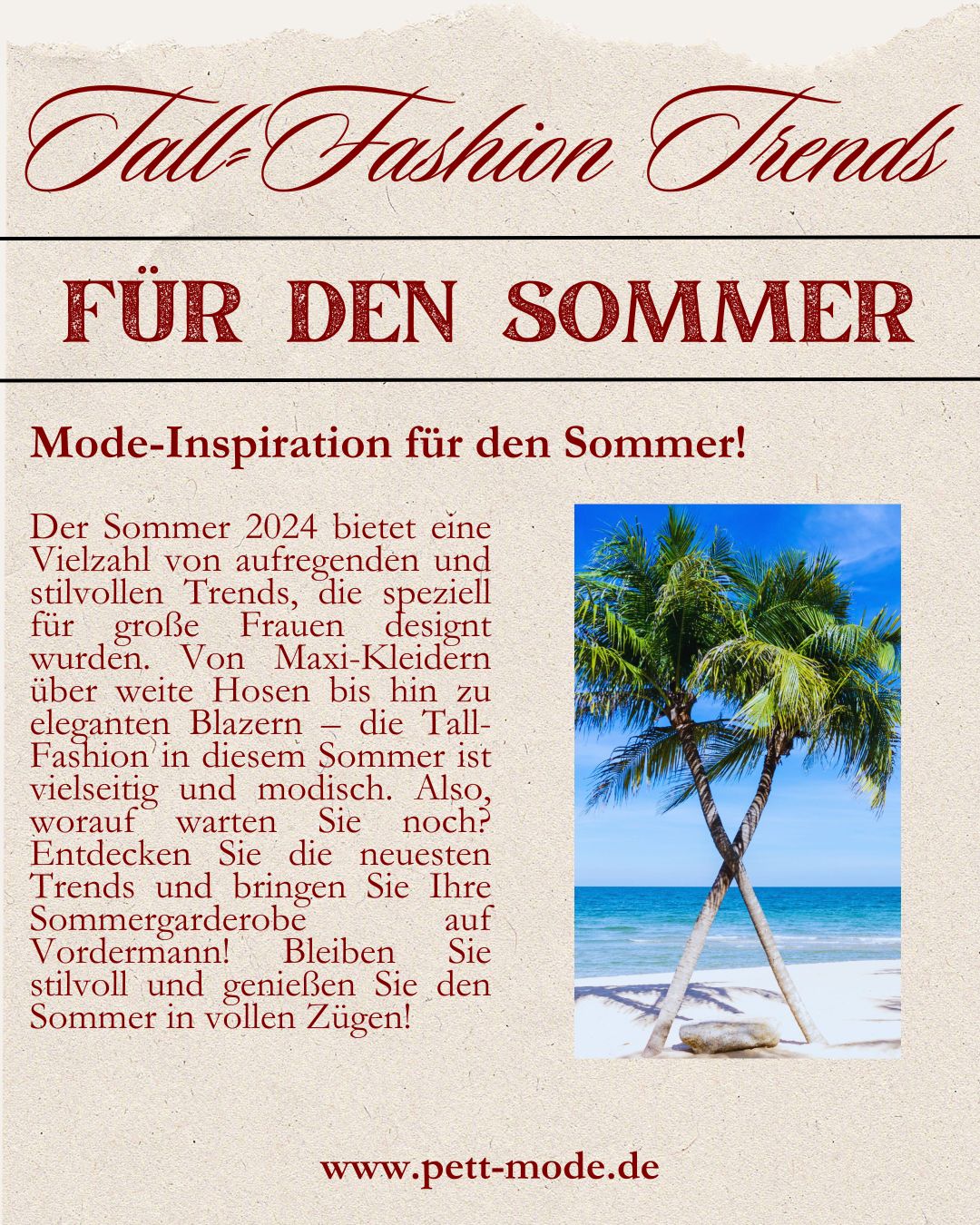 Tall-Fashion Sommertrends!